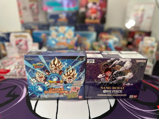 🔥 One Piece OP10 – Sang Royal 🔥
Tchoufou Display FR jdiiid :
⚔️ Cartes qwiya men Dressrosa, Supernovas & Donquixote
👑 Leaders jdadin b effets khatirin
🃏 Set momtaz bach t9awiw deck dialkom w tkammlou collection !

💯 Produit officiel & mscoud – kayn daba f pokeshopmaroc.com

💥 DBS – Display Saiyan Showdown 💥
Edition khassa l’3id milad 4 dial Dragon Ball 🎉
🔥 4 Secret Rares jdadin awl marra
🃏 164 carte jdida : Commons, Uncos, Rares, SR, SPR & SCR
Display qawi bzaf bach tzid 3la collection dialek !

💯 Produit officiel & mscoud – kayn daba f pokeshopmaroc.com ⚡

#pokeshopmaroc
#onepiececardgame
#dbs_cardgame
#op10sangroyal
#saiyanshowdown
#tcgmaroc
#displayfr
#cartesofficielles
#collectionneur